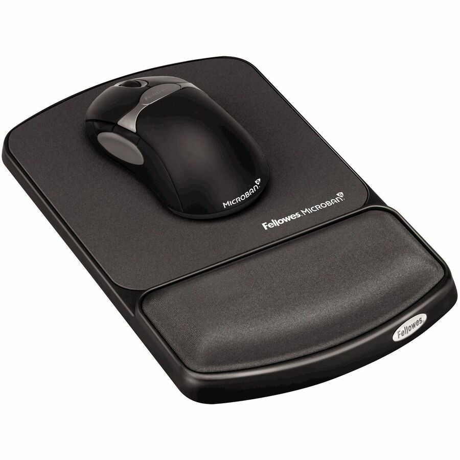 Fellowes&reg; MICROBAN&reg; Gel Mouse Pad Wrist Support - Graphite (9175101)