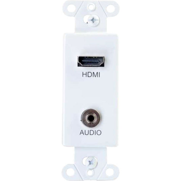 C2G Decorative Wall Plate with HDMI Pigtail and 3.5mm White