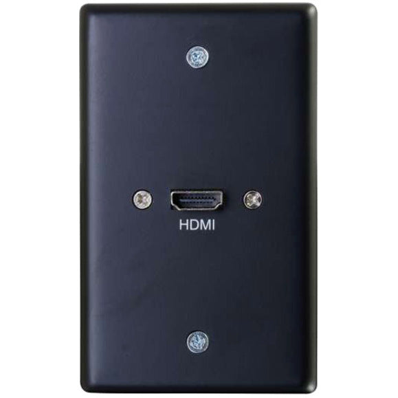 C2G Single Gang Wall Plate with HDMI Pigtail Black