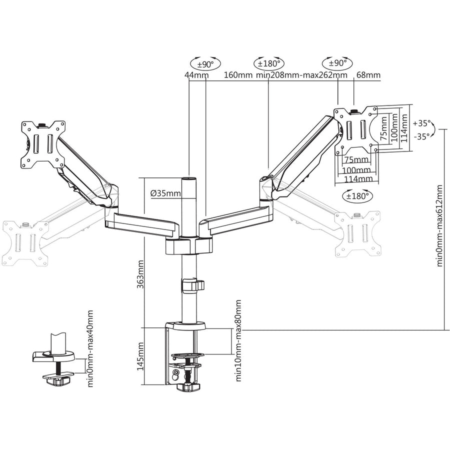 DUAL TOUCH ADJUST MONITOR MOUNT