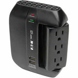 Eaton Tripp Lite Series Protect It! 6-Outlet Surge Protector with 3 Rotatable Outlets - Direct Plug-In, 1200 Joules, 2 USB Ports