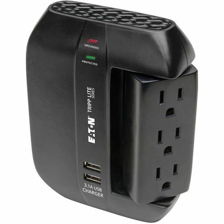 Eaton Tripp Lite Series Protect It! 6-Outlet Surge Protector with 3 Rotatable Outlets - Direct Plug-In, 1200 Joules, 2 USB Ports