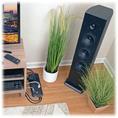 Eaton Tripp Lite Series Protect It! 12-Outlet Surge Protector, 8 ft. (2.43 m) Cord, 4320 Joules, Tel/Modem/Coax Protection, 2 USB Ports, Black