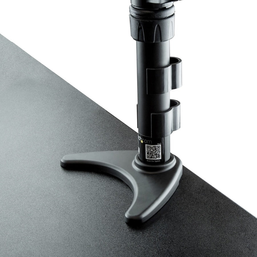 StarTech.com Dual Monitor Sit Stand Desk Converter - 35" Wide - Height Adjustable Standing Desk Solution -Dual Arms for up to 24" Monitors