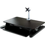 StarTech.com Sit-Stand Desk Converter with Monitor Arm - 35" Wide - Height Adjustable Standing Desk Solution - Arm for up to 30" Monitor