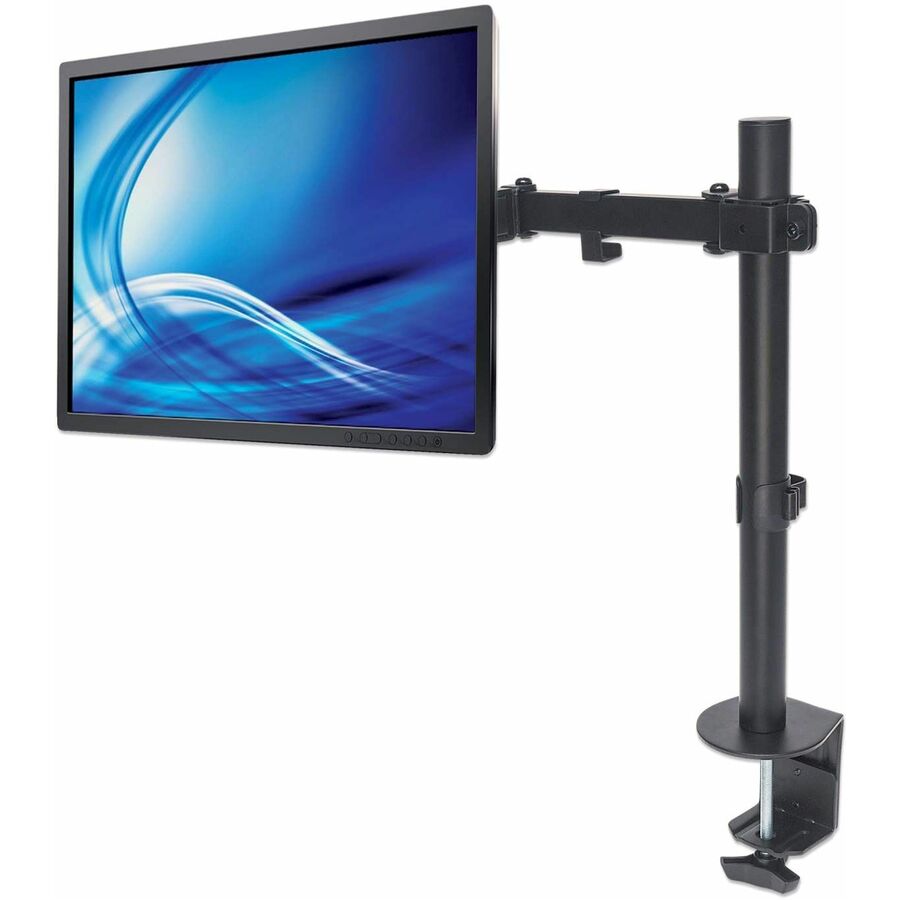Manhattan 461542 Desk Mount for Monitor, LCD Monitor, Display, TV, Display Screen, LCD Display - Black