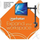 Manhattan 461542 Desk Mount for Monitor, LCD Monitor, Display, TV, Display Screen, LCD Display - Black