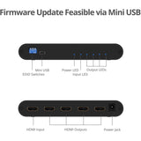 SIIG 1x4 HDMI 2.0 Splitter / Distribution Amplifier with Auto Video Scaling - 4K 60Hz HDR