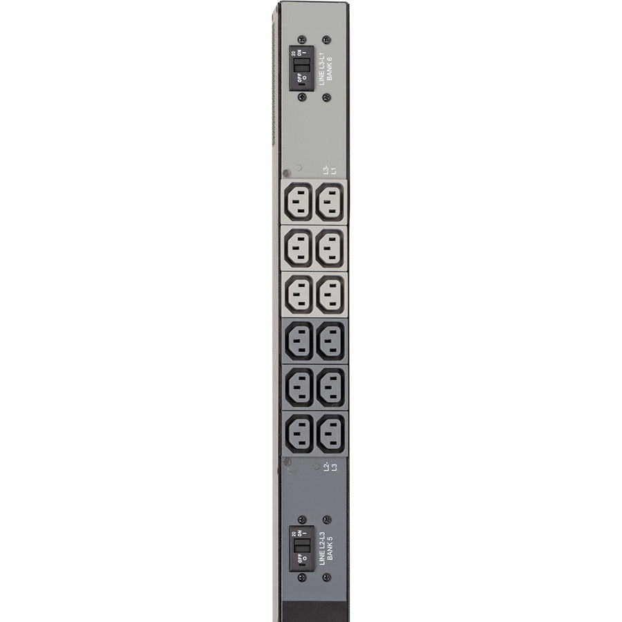 Eaton Tripp Lite Series 18.7kW 200-240V 3PH Monitored PDU - LX Interface, Gigabit, 36 C13 Outlets, IEC 309 60A Blue Input, LCD, 1.8 m Cord, 0U 1.8 m Height, TAA