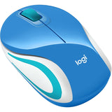 Logitech Wireless Mini Mouse M187 Ultra Portable, 2.4 GHz with USB Receiver, 1000 DPI Optical Tracking, 3-Buttons, PC / Mac / Laptop - Palace Blue