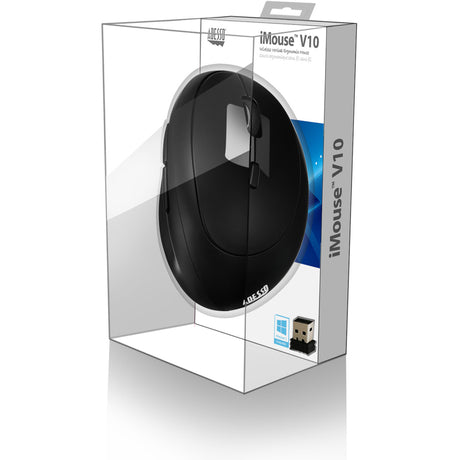 Adesso iMouse V10 - Wireless Vertical Ergonomic Mini Mouse