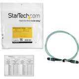 StarTech.com 1m (3ft) MTP(F)/PC OM3 Multimode Fiber Optic Cable, OFNP Plenum, 50/125&micro;m, 40G, Low Insertion Loss, MPO Fiber Jumper Cord
