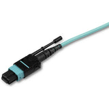 StarTech.com 5m (16.4ft) MTP(F)/PC to 4x LC/PC Duplex Breakout OM3 Multimode Fiber Optic Cable, 40G, Low Insertion Loss, Fiber Jumper Cord
