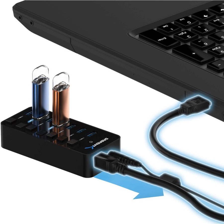 36W 7PORT USB 3.0 HUB WITH