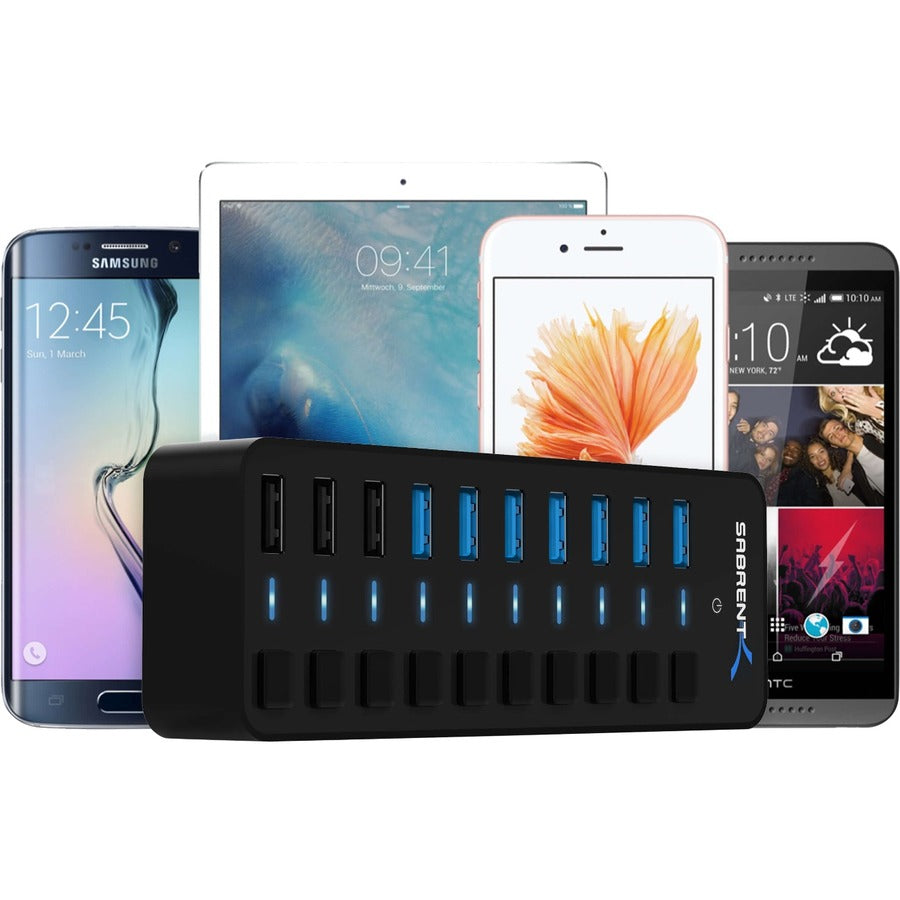 10-PORT USB 3.0 HUB. 60W