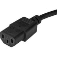 StarTech.com 15ft(4.5m) Computer Power Cord, Flat 5-15P to C13, 10A 125V 18AWG, Black Replacement AC PC Power Cord, TV/Monitor Power Cable