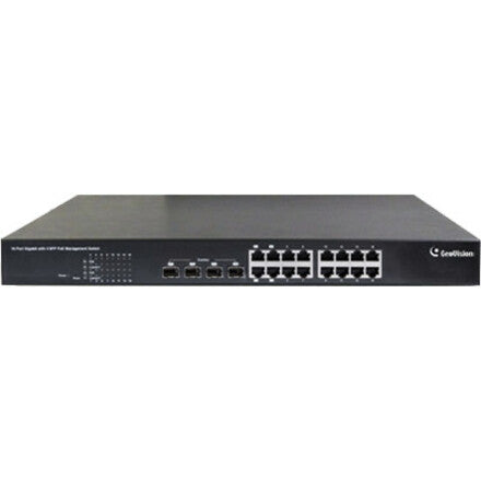 GeoVision 16-Port Gigabit 802.3at Web Management PoE Switch