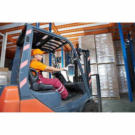 CTA Digital Heavy-Duty Security Pole Clamp for 7-14 Inch Tablets, including iPad 10.2-inch (7th/ 8th/ 9th Generation)