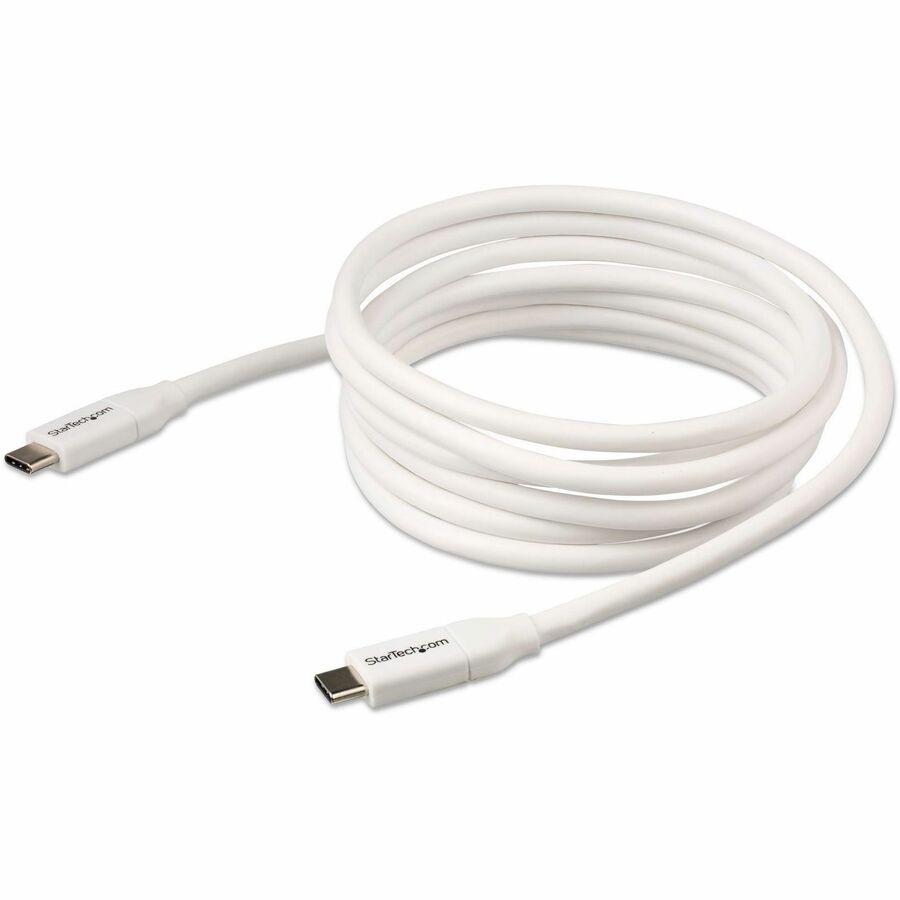 StarTech.com 2m 6 ft USB C to USB C Cable w/ 5A PD - M/M - White - USB 2.0 - USB-IF Certified - USB Type C Cable - USB C Charging Cable - USB C PD Cable