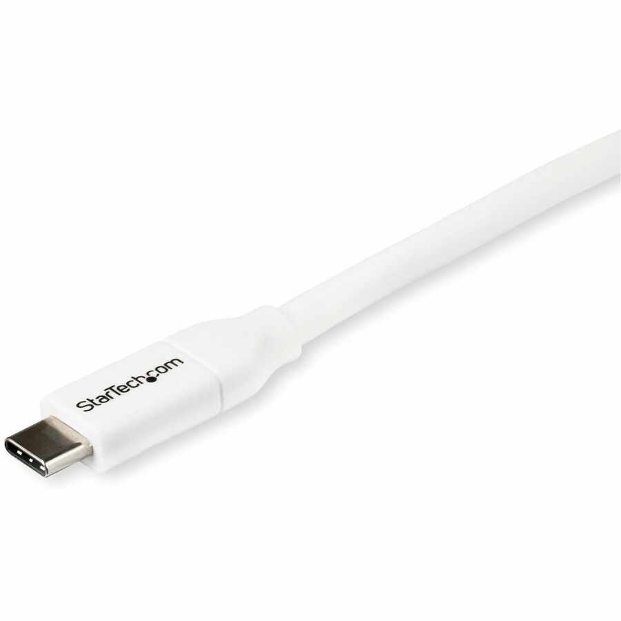 StarTech.com 2m 6 ft USB C to USB C Cable w/ 5A PD - M/M - White - USB 2.0 - USB-IF Certified - USB Type C Cable - USB C Charging Cable - USB C PD Cable
