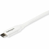 StarTech.com 2m 6 ft USB C to USB C Cable w/ 5A PD - M/M - White - USB 2.0 - USB-IF Certified - USB Type C Cable - USB C Charging Cable - USB C PD Cable