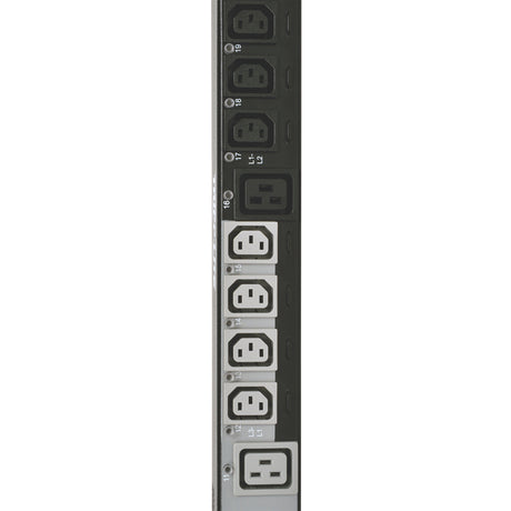 Eaton Tripp Lite Series 6.7kW 200-240V 3PH Switched PDU - LX Interface, Gigabit, 30 Outlets, L21-20P Input, Outlet Monitoring, LCD, 1.8 m Cord, 0U 1.8 m Height, TAA