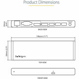 StarTech.com Thunderbolt 3 Dock, Dual 4K 60Hz Monitor TB3 Docking Station with DisplayPort, HDMI & 1080p VGA, 85W Power Delivery, TAA