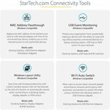 StarTech.com Thunderbolt 3 Dock, Dual 4K 60Hz Monitor TB3 Docking Station with DisplayPort, HDMI & 1080p VGA, 85W Power Delivery, TAA