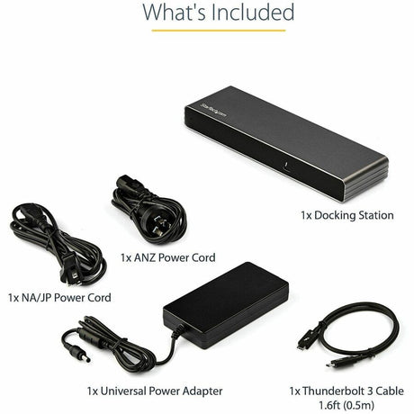 StarTech.com Thunderbolt 3 Dock, Dual 4K 60Hz Monitor TB3 Docking Station with DisplayPort, HDMI & 1080p VGA, 85W Power Delivery, TAA