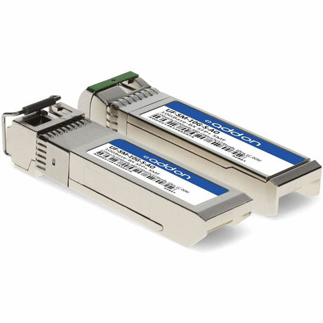 AddOn 1 Pair of Ubiquiti UF-SM-10G-S Comp TAA Compliant 10GBase-BX SFP+ Transceiver (SMF, 1270nmTx/1330nmRx and 1330nmTx/1270nmRx, 10km, LC, DOM)