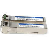 AddOn 1 Pair of Ubiquiti UF-SM-10G-S Comp TAA Compliant 10GBase-BX SFP+ Transceiver (SMF, 1270nmTx/1330nmRx and 1330nmTx/1270nmRx, 10km, LC, DOM)