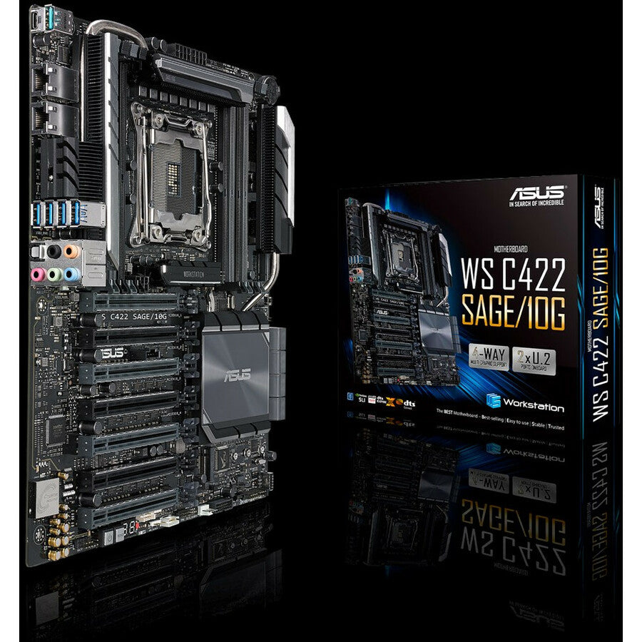 Asus WS C422 SAGE/10G Workstation Motherboard - Intel C422 Chipset - Socket R4 LGA-2066 - Intel Optane Memory Ready - SSI CEB