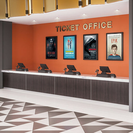 Chief LW Series Impact On-Wall Kiosk Display Mount - 50" Portrait Screen - Black