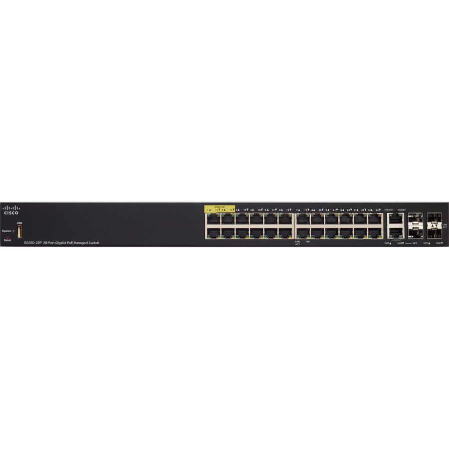 Cisco SG350-28P 28-Port Gigabit PoE Managed Switch