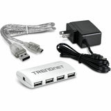 TRENDnet 7-Port USB 2.0 Hub, TU2-700, 7 x USB 2.0 Ports, Backwards Compatible with USB 1.1, Compatible with Windows and macOS, NDAA Compliant