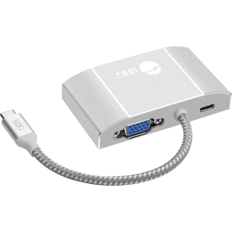SIIG USB-C to 3-in-1 Multiport Video Adapter with PD Charging - DVI/HDMI/VGA