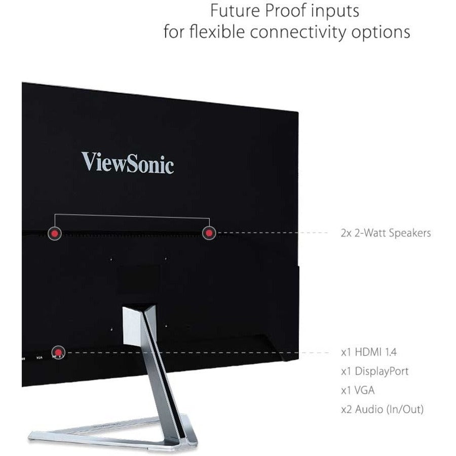 ViewSonic VX3276-MHD 32 Inch 1080p Widescreen IPS Monitor with Ultra-Thin Bezels, Screen Split Capability HDMI and DisplayPort