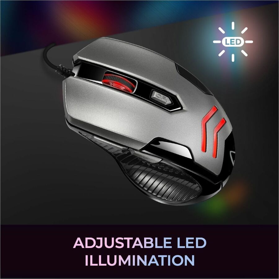 Adesso Multi-Color 6-Button Gaming Mouse