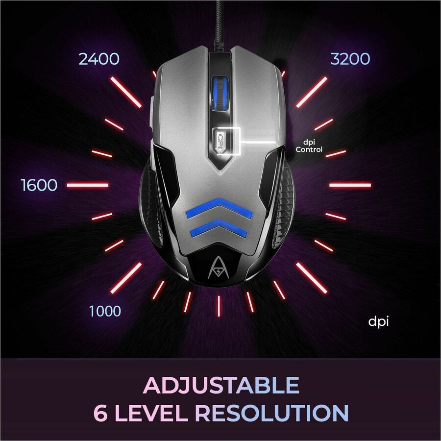 Adesso Multi-Color 6-Button Gaming Mouse