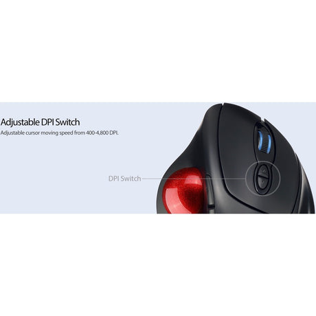 Adesso iMouse T30 Wireless Programmable Ergonomic Trackball Mouse