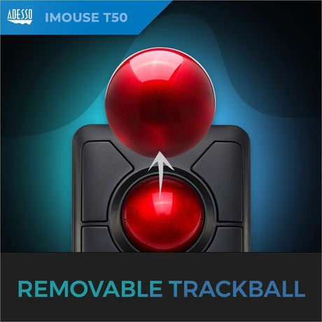 Adesso iMouse T50 Wireless Programmable Ergonomic Trackball Mouse