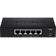 TRENDnet 5-Port Gigabit EdgeSmart PoE+ Switch, 4 x Gigabit PoE+ Ports, 1x Gigabit Port, 31W PoE Power Budget, Managed PoE+ Switch, Wall mountable, Lifetime Protection, Black, TPE-TG50ES