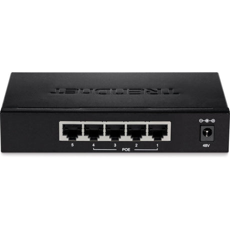 TRENDnet 5-Port Gigabit EdgeSmart PoE+ Switch, 4 x Gigabit PoE+ Ports, 1x Gigabit Port, 31W PoE Power Budget, Managed PoE+ Switch, Wall mountable, Lifetime Protection, Black, TPE-TG50ES