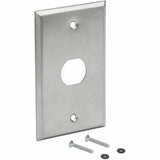 Eaton Tripp Lite Series 1-Port Single Gang Faceplate, Stainless Steel, Industrial Grade, IP44, TAA