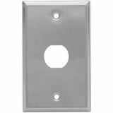 Eaton Tripp Lite Series 1-Port Single Gang Faceplate, Stainless Steel, Industrial Grade, IP44, TAA