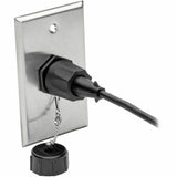Eaton Tripp Lite Series 1-Port Single Gang Faceplate, Stainless Steel, Industrial Grade, IP44, TAA