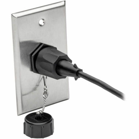 Eaton Tripp Lite Series 1-Port Single Gang Faceplate, Stainless Steel, Industrial Grade, IP44, TAA
