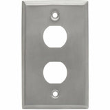Eaton Tripp Lite Series 2-Port Single Gang Faceplate, Stainless Steel, Industrial Grade, IP44, TAA
