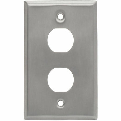 Eaton Tripp Lite Series 2-Port Single Gang Faceplate, Stainless Steel, Industrial Grade, IP44, TAA