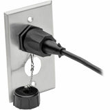 Eaton Tripp Lite Series 2-Port Single Gang Faceplate, Stainless Steel, Industrial Grade, IP44, TAA